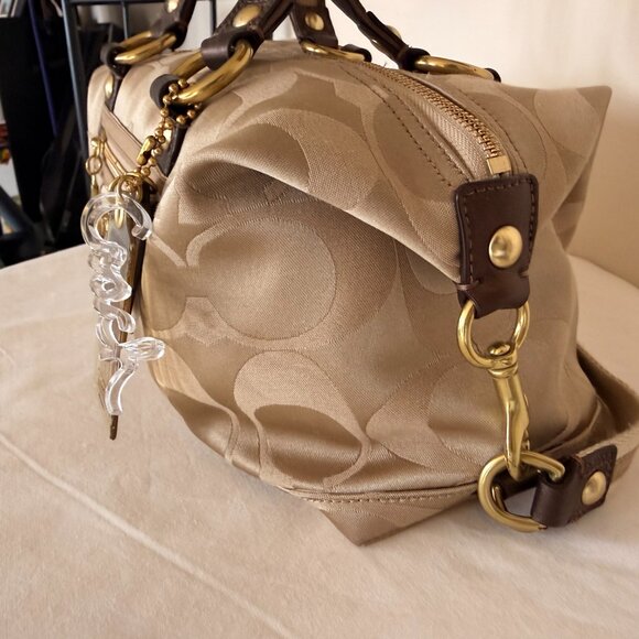 Authentic Coach Signature Handbag – Beige/Brown, 12" x 6" x 6" - Picture 9 of 15